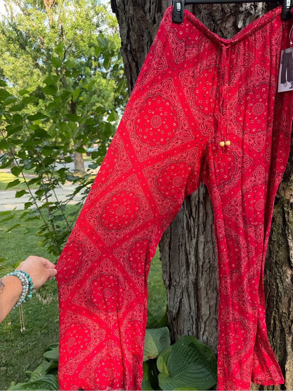 Bandana Print Boho Loose Pants size L